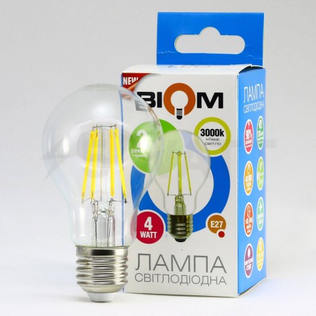 Світлодіодна лампа Biom FL-308 A60 4W E27 4500K - в Україні