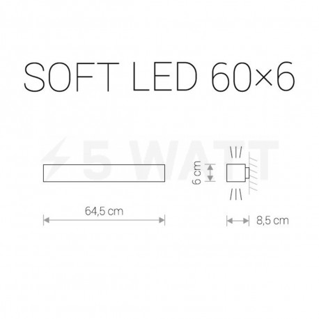 Настінний світильник NOWODVORSKI Soft LED 9527 - недорого