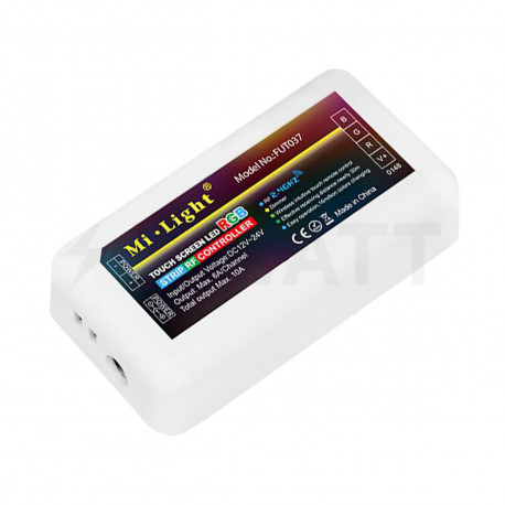 Контроллер Mi-light RGB 10А -2,4G RF Wi-Fi 4 зоны FUT037 (ML037-RGB) - купить