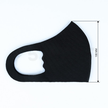 Защитная маска Pitta Black PC-B, размер: детский, черная - недорого