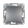 Кнопка 1-кл. з символом "Світло" самозажимна Schneider"ASFORA" сталь (EPH0900162) - в інтернет-магазині