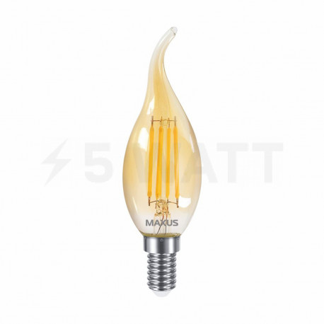 LED лампа MAXUS філамент C37 4W 2700K 220V E14 Golden (1-MFM-731) - недорого