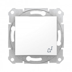 Кнопочный выключатель с символом "Звонок" Schneider" SEDNA" белый (SDN0800121)