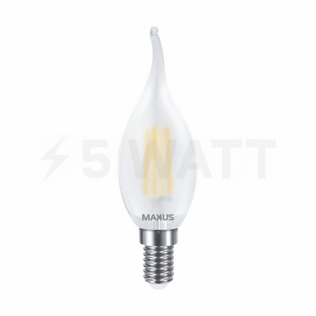 LED лампа MAXUS филамент C37 4W 4100K 220V E14 Frosted (1-MFM-732) - недорого