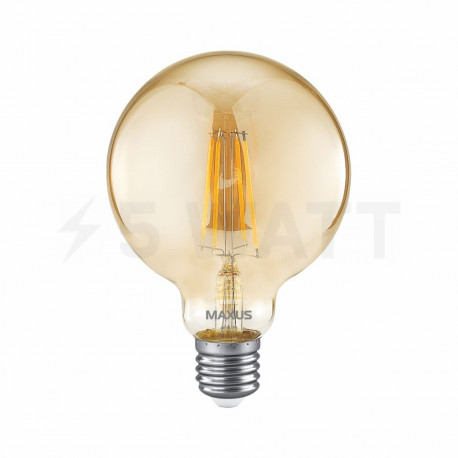 LED лампа MAXUS филамент G95 7W 2700K 220V E27 Golden (1-MFM-7095) - недорого