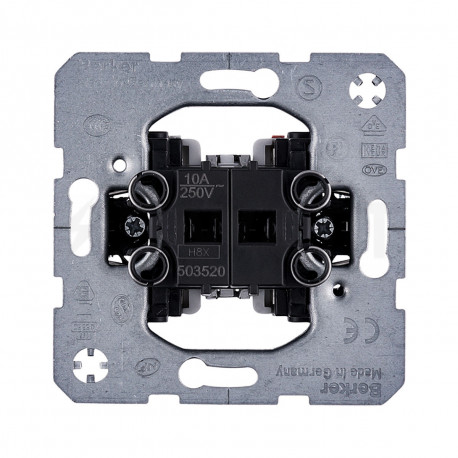 Механизм кнопочного выключателя для жалюзи 2кл. 10А/250В, Berker (503520) - магазин светодиодной LED продукции