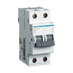 Автоматичний вимикач 1P+N 6kA B-10A 2M, Hager (MB510A)
