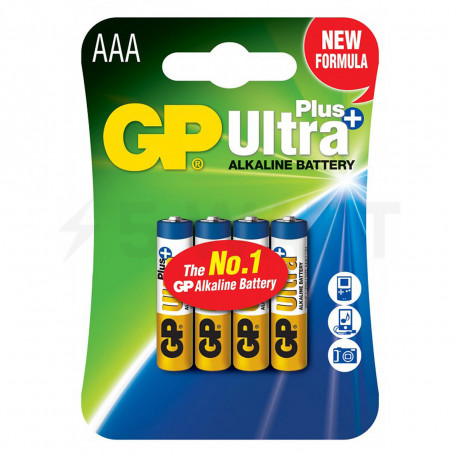 Батарейка щелочная GP LR03 AAA 1,5V «Ultra Plus Alkaline» (24AUP-U4) блистер - купить