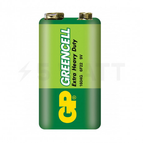Батарейка сольова GP 9.0V «Greencell» (1604G-S1) плівка - придбати
