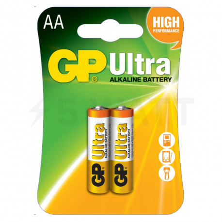 Батарейка щелочная GP LR6 AA 1,5V «Ultra Alkaline» (15AU-2UE2 ) блистер - купить