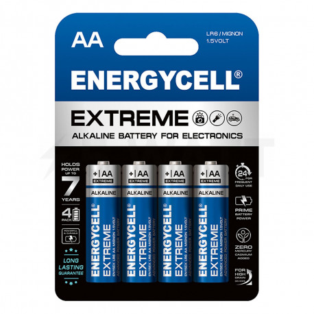 Батарейка щелочная Energycell 1.5V LR6 AA4 (EN15EX-B4 ) блистер - купить