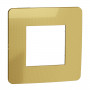 Рамка 1-постовая Schneider "UNICA NEW STUDIO METAL" золото/белый (NU280259) - купить