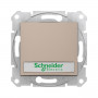 Кнопковий вимикач з підсвіткою та полем для надпису Schneider" SEDNA" титан (SDN1600368) - придбати