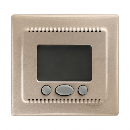 Термостат кімнатний з екраном Schneider" SEDNA" титан (SDN6000268) - придбати