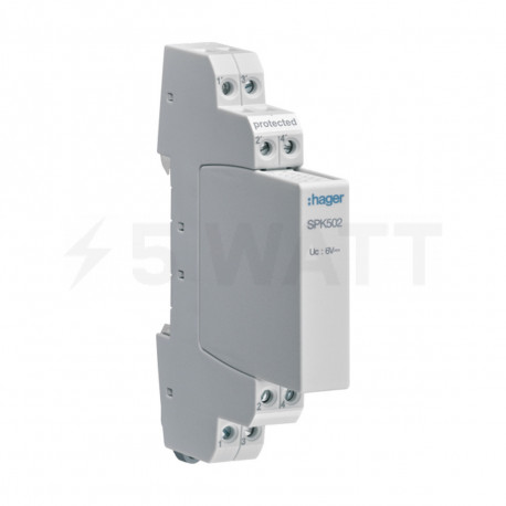 Розрядник для шинних систем та систем передачі відеосигналу, Hager (SPK502) - придбати