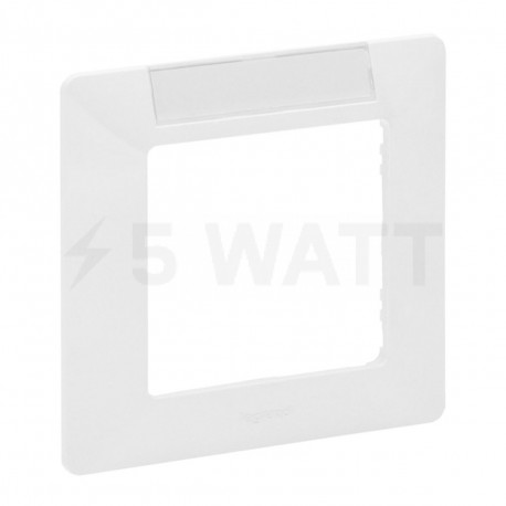Рамка 1-постова з тримачем для маркування Legrand «ETIKA» білий (672506) - придбати