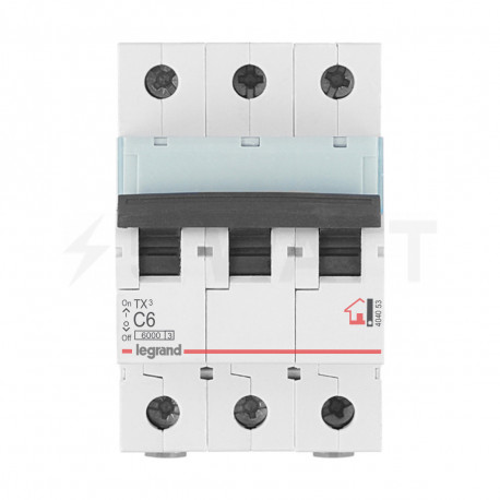 Автоматичний вимикач C 6A 3П 6kA, Legrand TX³ (404053) - в Україні