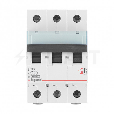 Автоматичний вимикач C 20A 3П 6kA, Legrand TX³ (404057) - в Україні