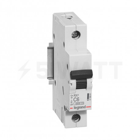 Автоматичний вимикач 4,5кА 6А 1п C, Legrand RX³ (419661) - придбати