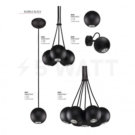 Точечный светильник NOWODVORSKI Bubble Black 6030 - в интернет-магазине