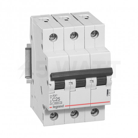 Автоматичний вимикач 4,5кА 25А 3п C, Legrand RX³ (419710) - придбати