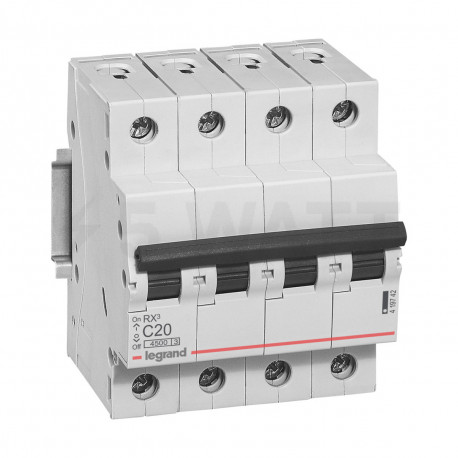 Автоматичний вимикач 4,5кА 20А 4п C, Legrand RX³ (419742) - придбати