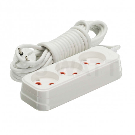Удлинитель с заземлением и кнопкой Profitec 3гн. 5м., белый (PRFGRP 1010300205) - купить