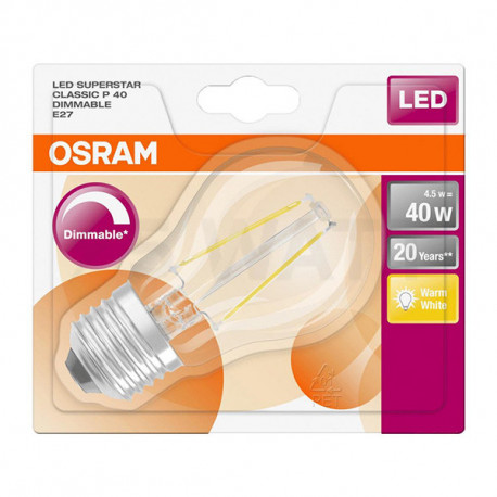 LED лампа OSRAM Star Classic Filament P45 4,5W E27 2700K 220-240V (4058075814875) - придбати