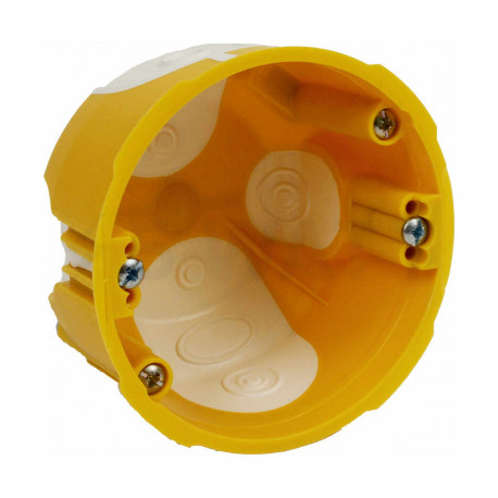 Коробка монтажна універсальна з еластичними вводами та кришкою ПВХ жовта Ø73х45мм, Kopos (KUL 68-45/LD2_NA) - недорого