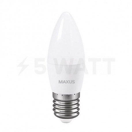 LED лампа MAXUS C37 5W 4100K 220V E27 (1-LED-738) - недорого