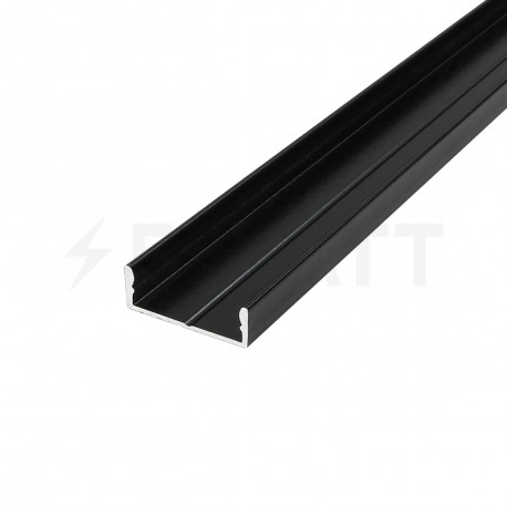 Профиль алюминиевый BIOM ЛП7B 6.5х15, черный (палка 2м), м - купить