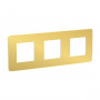 Рамка 3-постова Schneider "UNICA NEW STUDIO METAL"золото/білий (NU280659) - придбати
