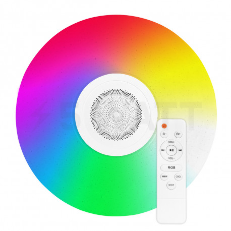 Светильник светодиодный Biom SMART SML-R26-50-M-RGB 3000-6000K+ RGB 50Вт с д/у музыкальный BT APP - купить