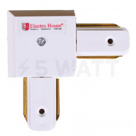 Коннектор для трекового светильника угловой Белый Electro House (EH-TC-0002) - купить