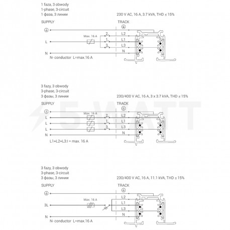 Шинопровод для трековых систем Nowodvorski CTLS RECESSED TRACK БЕЛЫЙ 1M (8693) - недорого