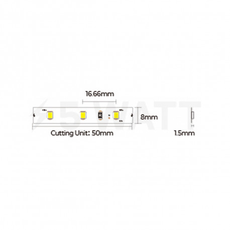 LED стрічка COLORS 2835-60-12-IP20 4,8W 520Lm 4000K 5м (DJ60-12V-8mm-NW) - недорого