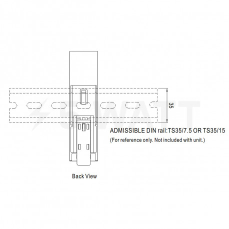 Блок питания Mean Well на DIN-рейку DC 24V 75W 3,2А (NDR-75-24) - магазин светодиодной LED продукции