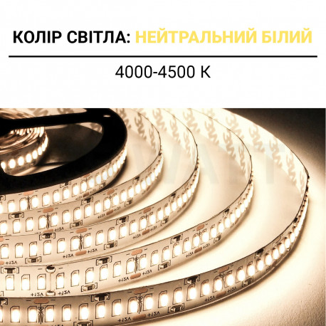 Светодиодная лента OEM ST-12-2835-240-NW-20 нейтральная белая, негерметичная, 1м - в Украине