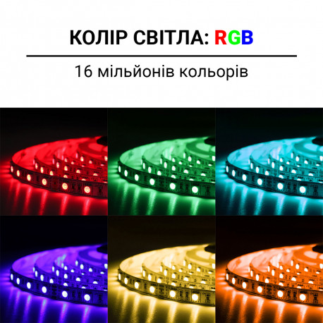 Светодиодная лента OEM ST-12-5050-60-RGB-20, негерметичная, 1м - в Украине