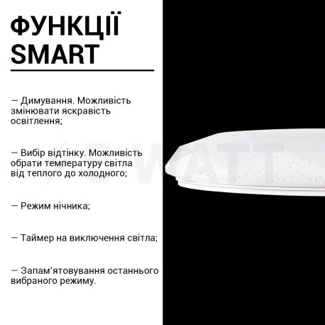 Світильник світлодіодний Biom SMART SML-R05-80/2 3000-6000K 80Вт з д/к - ціна