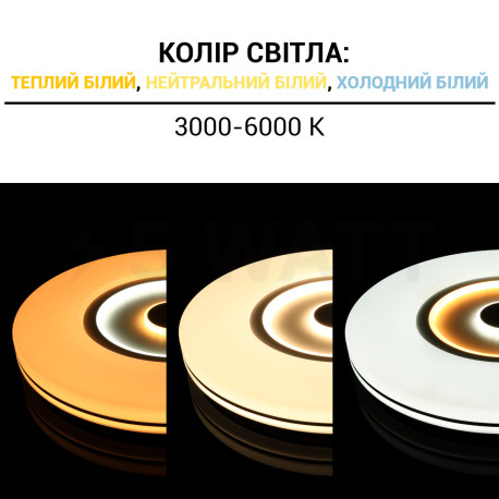 Светильник светодиодный Biom SMART SML-R23-80-A 3000-6000K 80Вт с д/у - в Україні