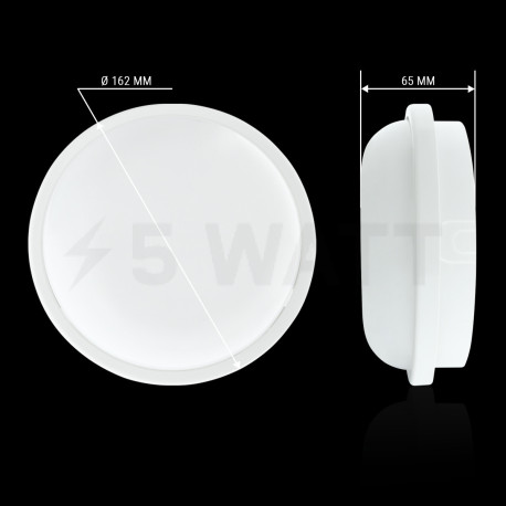 Світильник світлодіодний ЖКГ Biom SMPL-R15-6 15Вт 6000К, круг, sensor - ціна