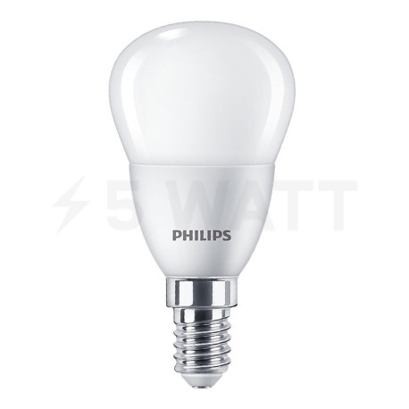 LED лампа PHILIPS ESSLEDLuster P45 5,5W E14 6500K 220-240 (929002274107) - придбати
