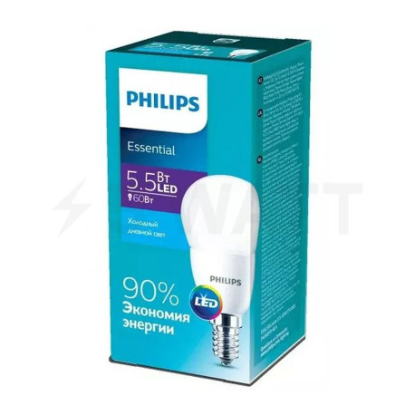 LED лампа PHILIPS ESSLEDLustre P45 5.5-60W E14 865 NDFR RCA (929001960307) - недорого