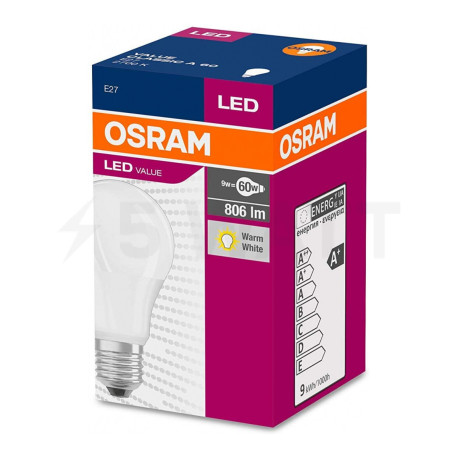LED лампа OSRAM LED Value Classic A60 8,5W E27 2700K FR 220-240V(4052899326842) - недорого