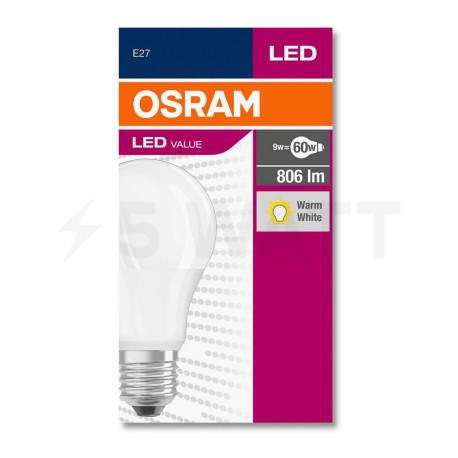 LED лампа OSRAM LED Value Classic A60 8,5W E27 2700K FR 220-240V(4052899326842) - в Україні