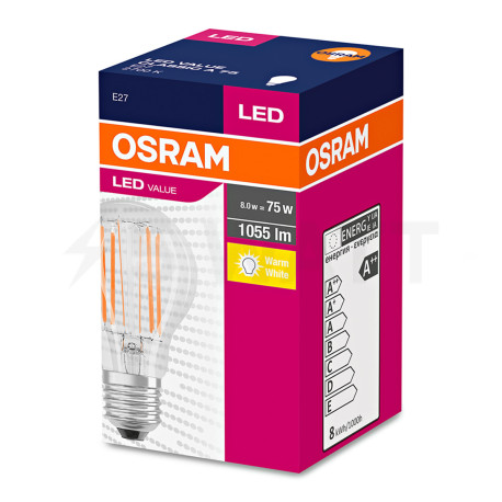 LED лампа OSRAM Value Classic Filament А55 11W E27 2700K 220-240 (4058075438514) - недорого