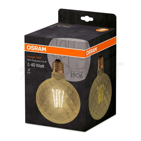LED лампа OSRAM Vintage 1906 Filament 4,5W E27 2500K 230V (4058075092037) - недорого