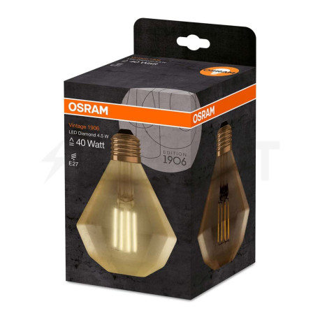 LED лампа OSRAM Vintage 1906 Filament 4,5W E27 2500K 230V (4058075091955) - недорого