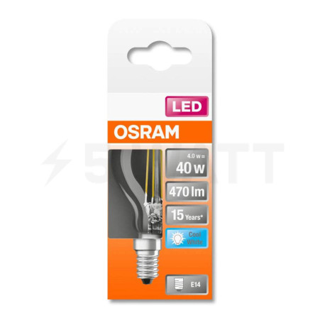 LED лампа OSRAM Star Classic Filament P40 4W E14 4000K 230V (4058075435209) - в Украине